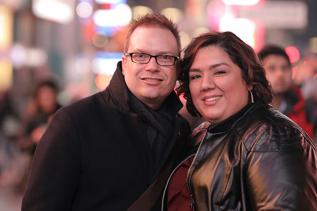 Andrea & David Times Square